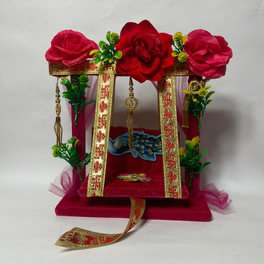 Fancy Thakur Ji Jhula (Red)