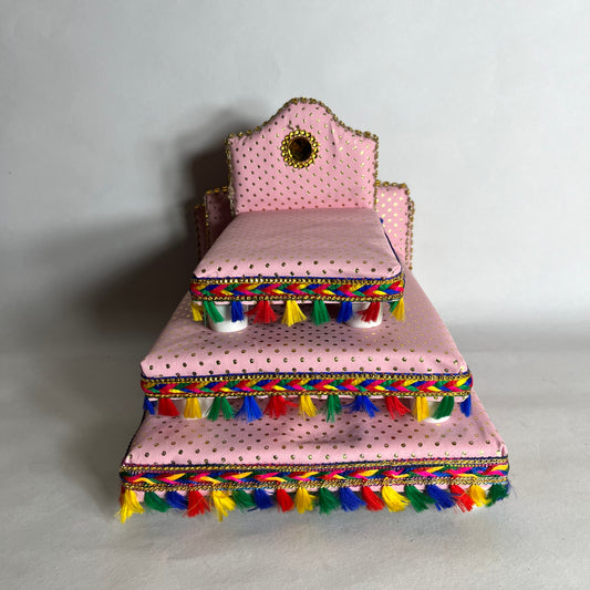 Thakur Ji Pink Bed Set