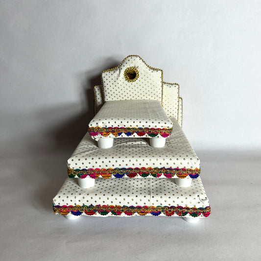 Thakur Ji White Bed Set
