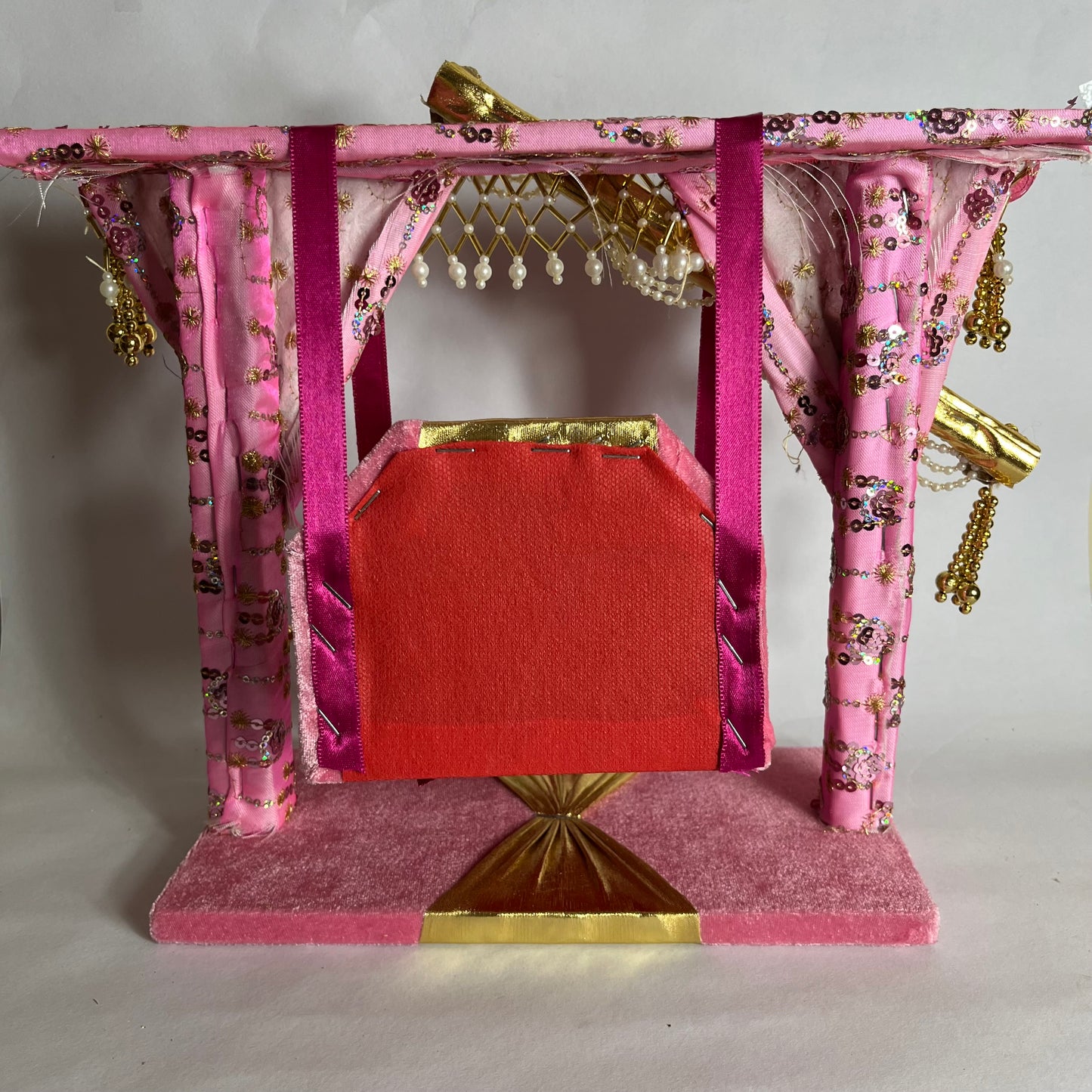 Decorative Pink Thakur Ji Jhula