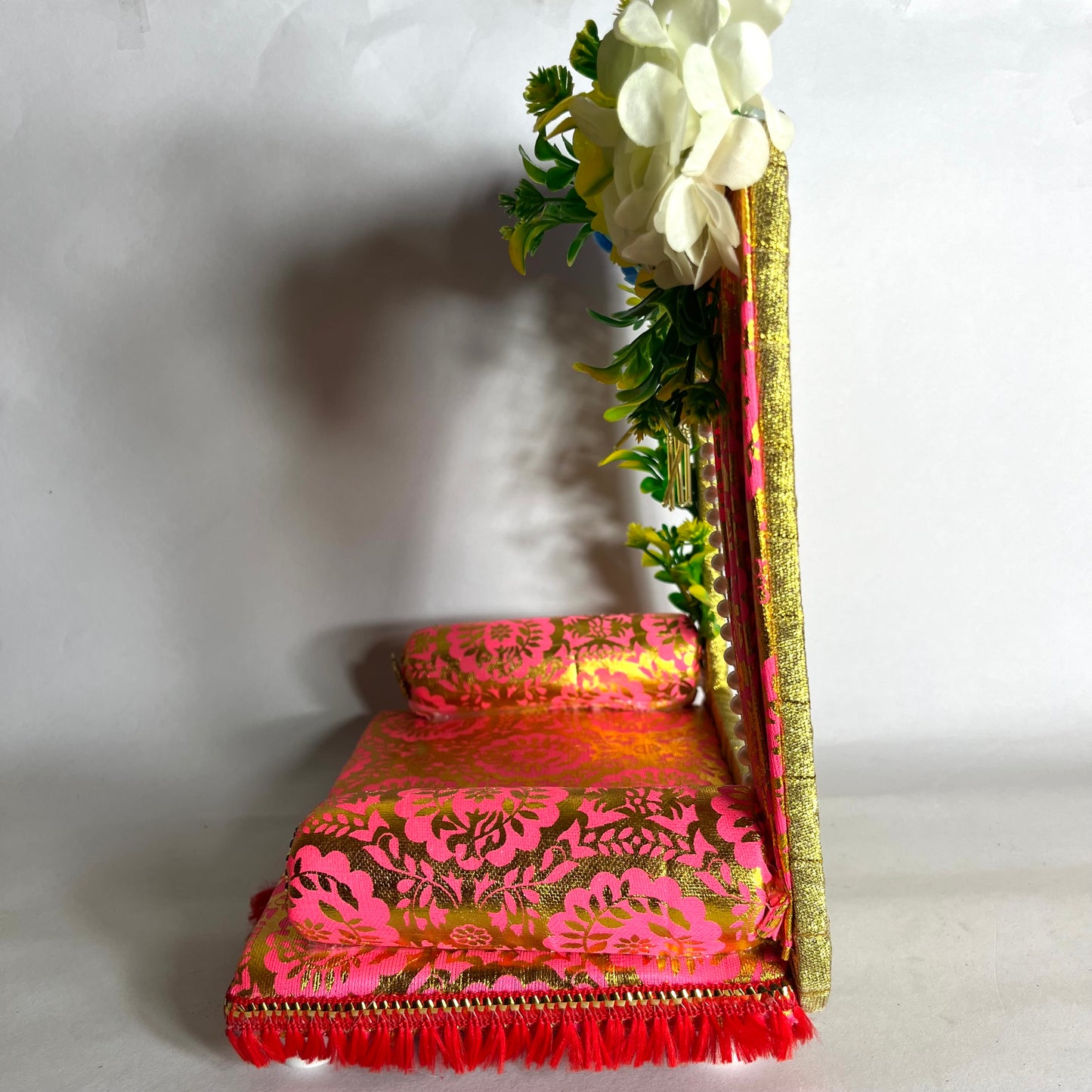 Decorative Thakur Ji Pink Singhasan