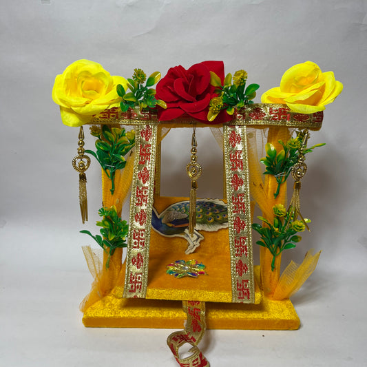 Fancy Thakur Ji Palna (Yellow)