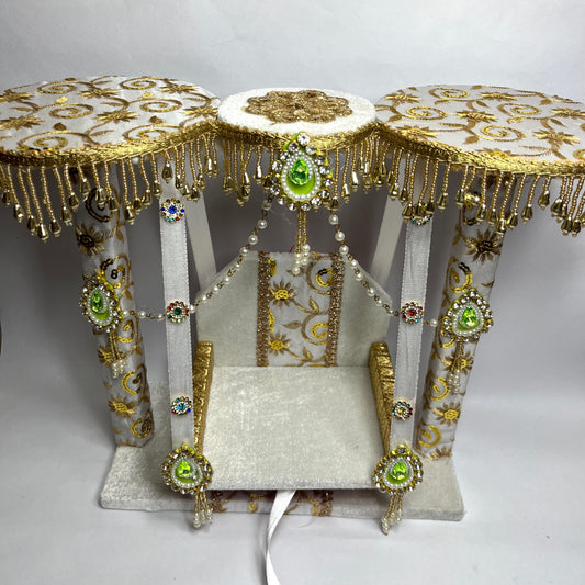 White Traditional Thakur Ji Jhula