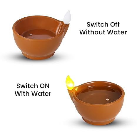 Water Sensor LED Diyas - No Fire, No Smoke, No Oil – Just Radiant Light