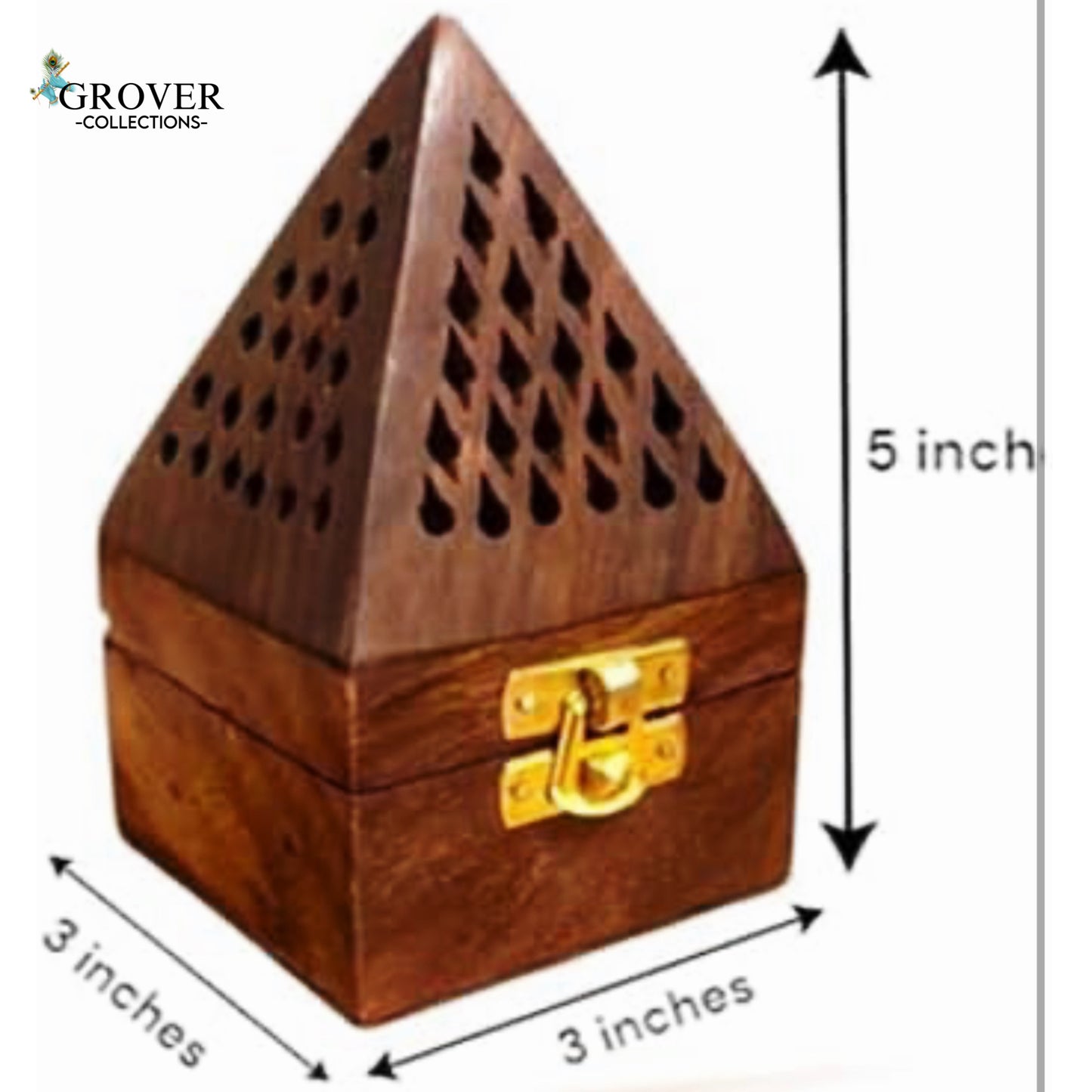 Premium Wooden Dhoop Cone Holder Box
