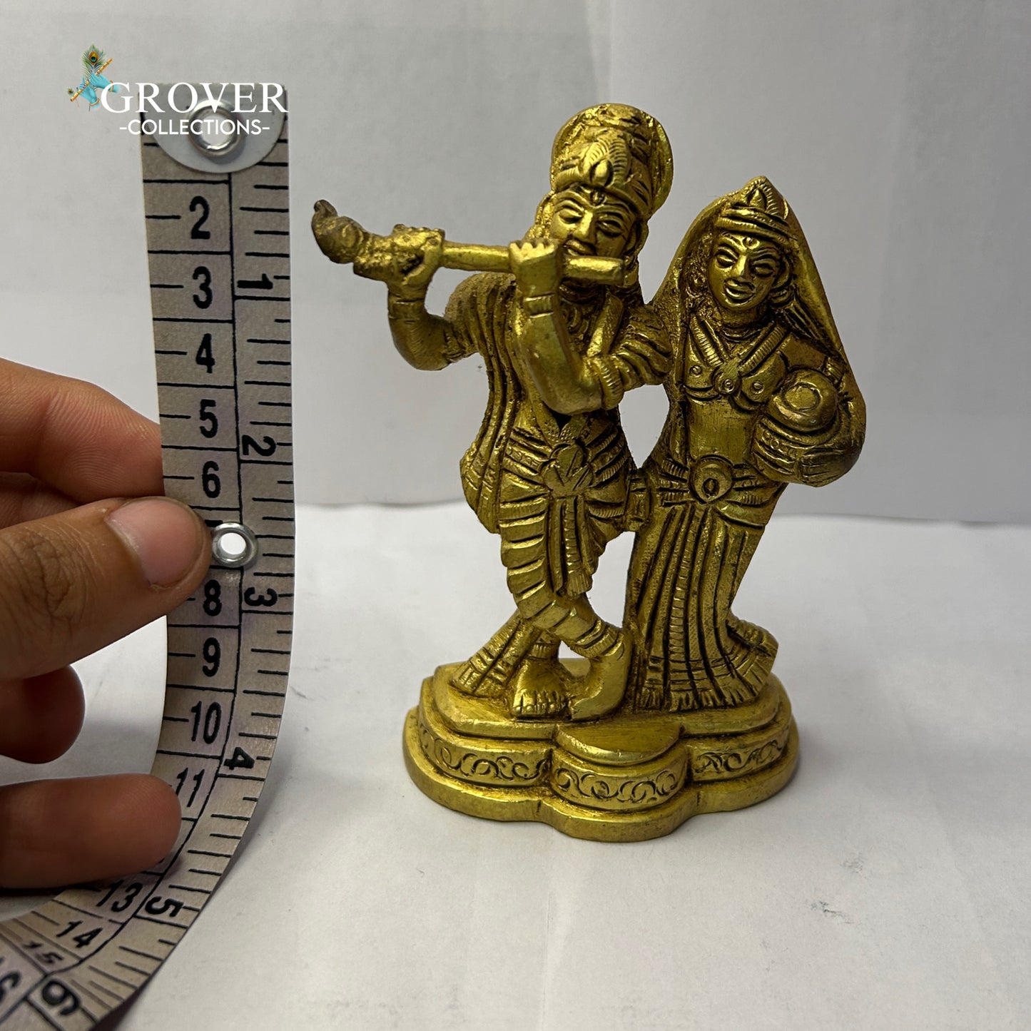 DIVINE RADHA KRISHNA IDOL IN BRASS