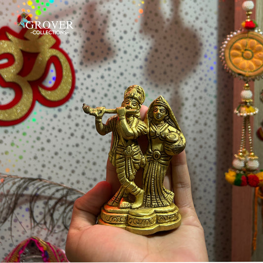 DIVINE RADHA KRISHNA IDOL IN BRASS