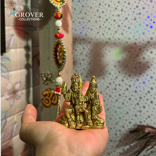 DIVINE SHIV PARVATI IDOL IN BRASS