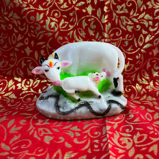 Kamdhenu Cow with Calf Idol (Large Size)