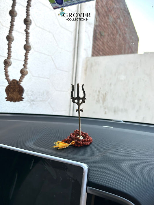 🔱 DIVINE SHIV TRISHUL WITH RUDRAKSHA MALA