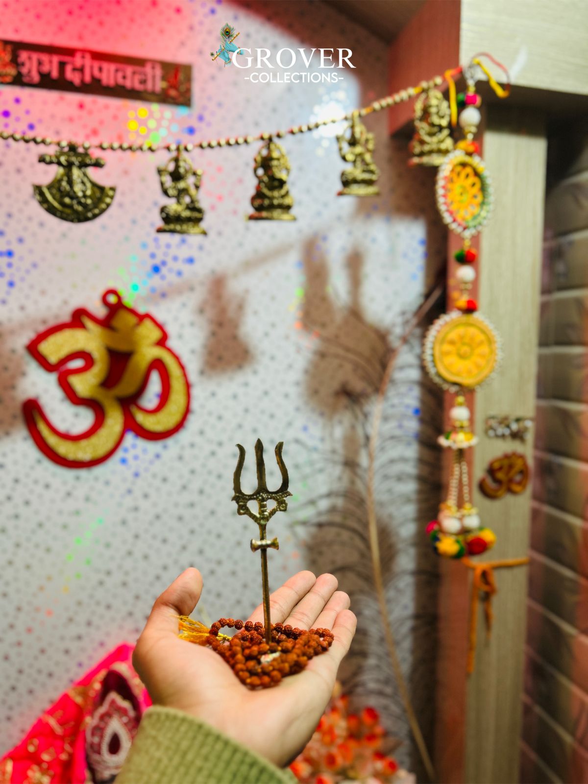 🔱 DIVINE SHIV TRISHUL WITH RUDRAKSHA MALA