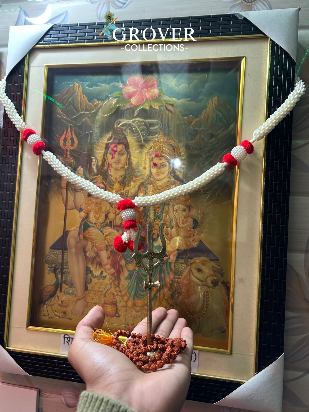 🔱 DIVINE SHIV TRISHUL WITH RUDRAKSHA MALA