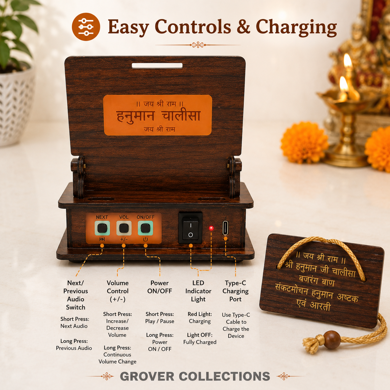 Hanuman Chalisa Speaker | Portable Bhajan Mantra Aarti Speaker