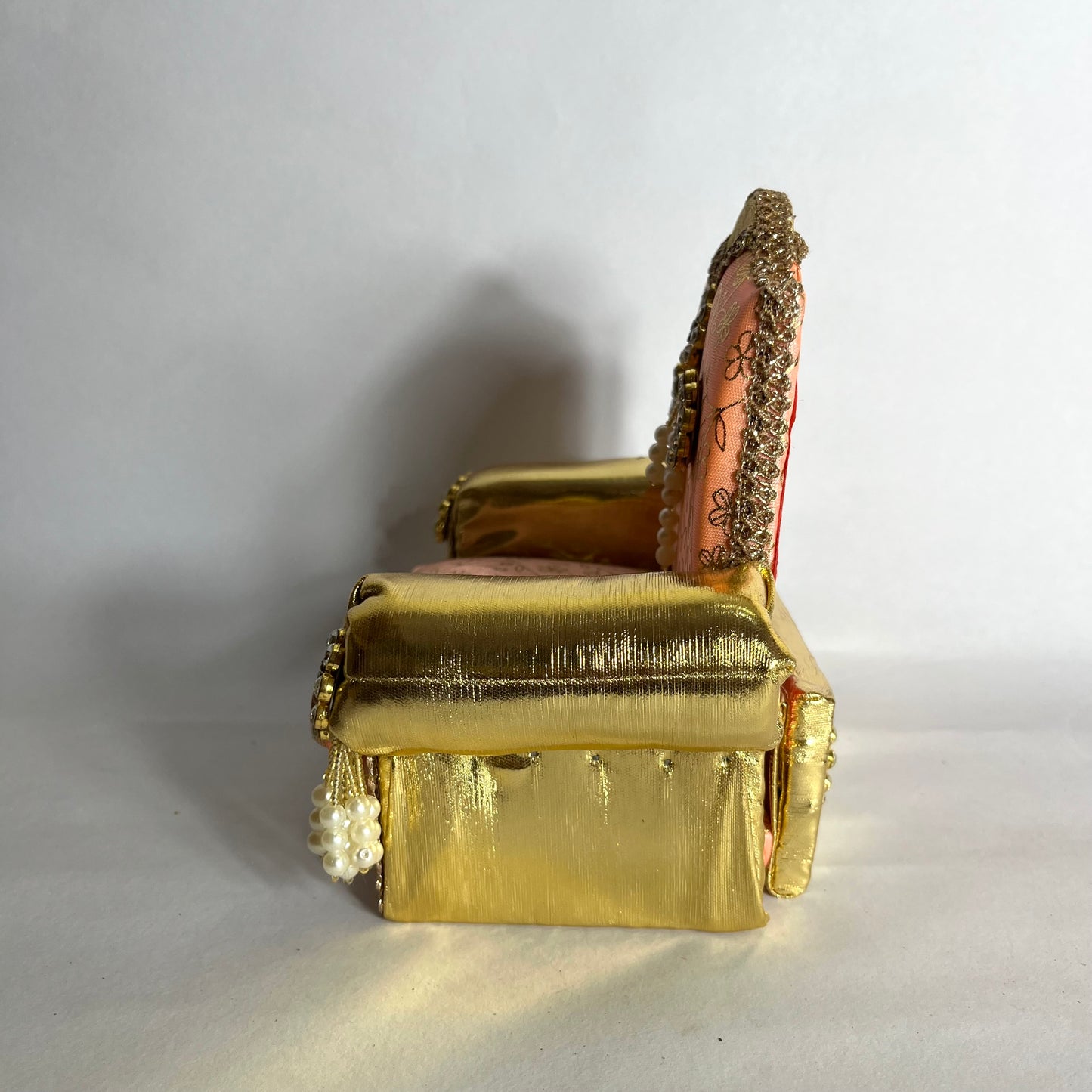 Thakur Ji Sofa-Bed Peach Singhasan