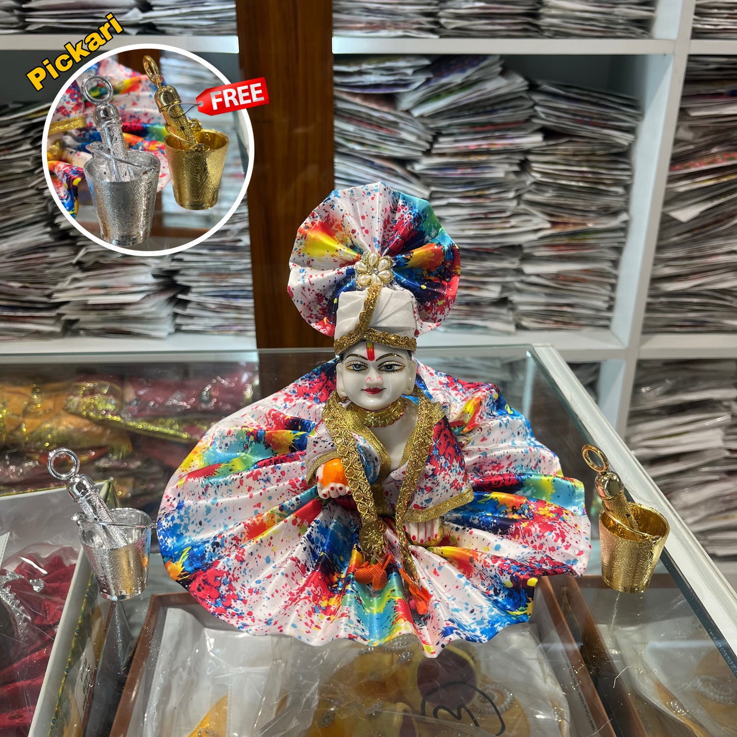 Holi special Thakur Ji Poshak Pagdi with Free Pichkari