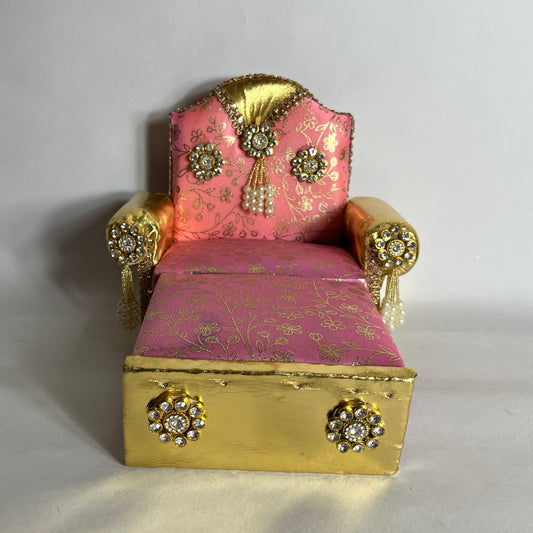 Thakur Ji Sofa-Bed Pink Singhasan