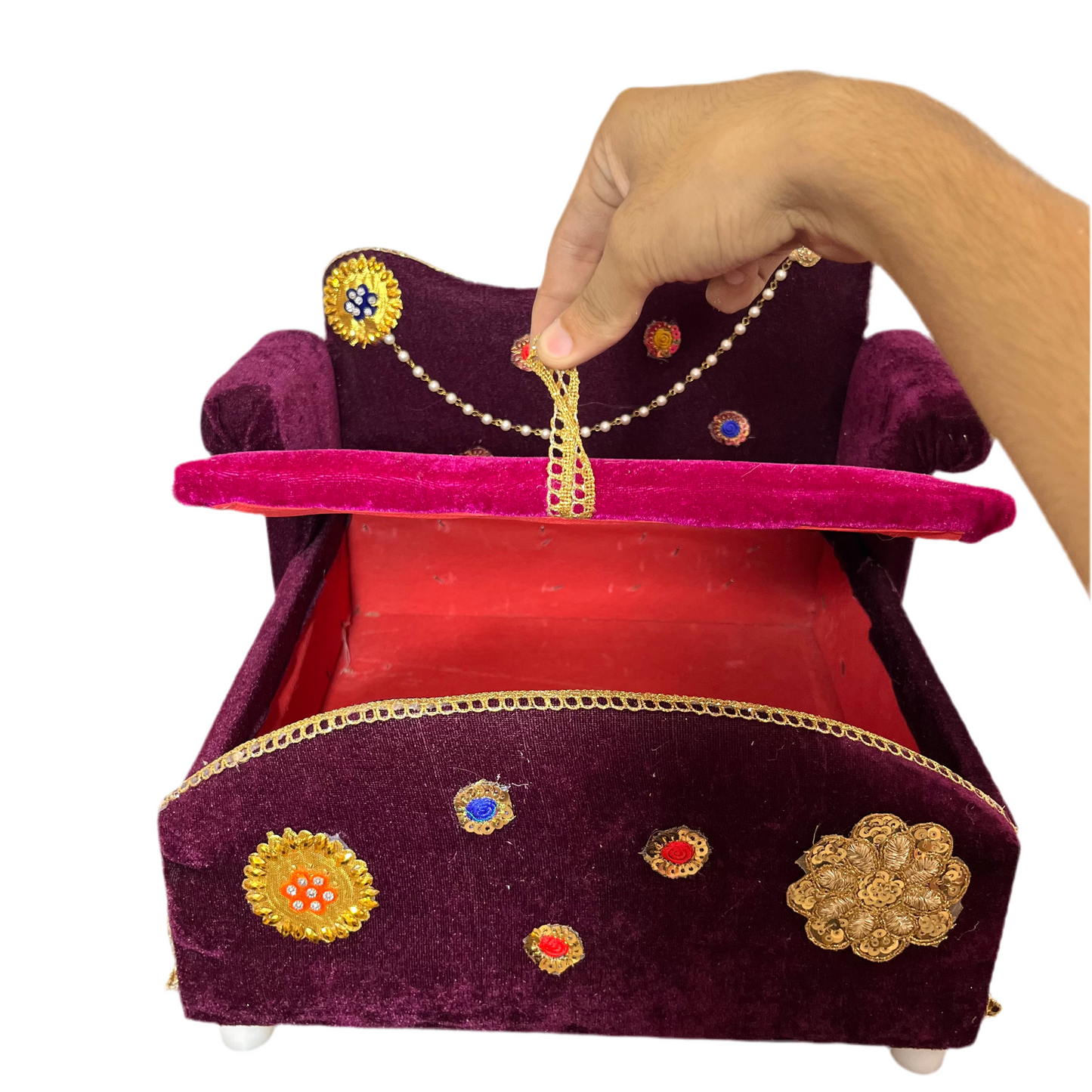 Velvet Maharaja Thakur Ji Bed Size 8-12