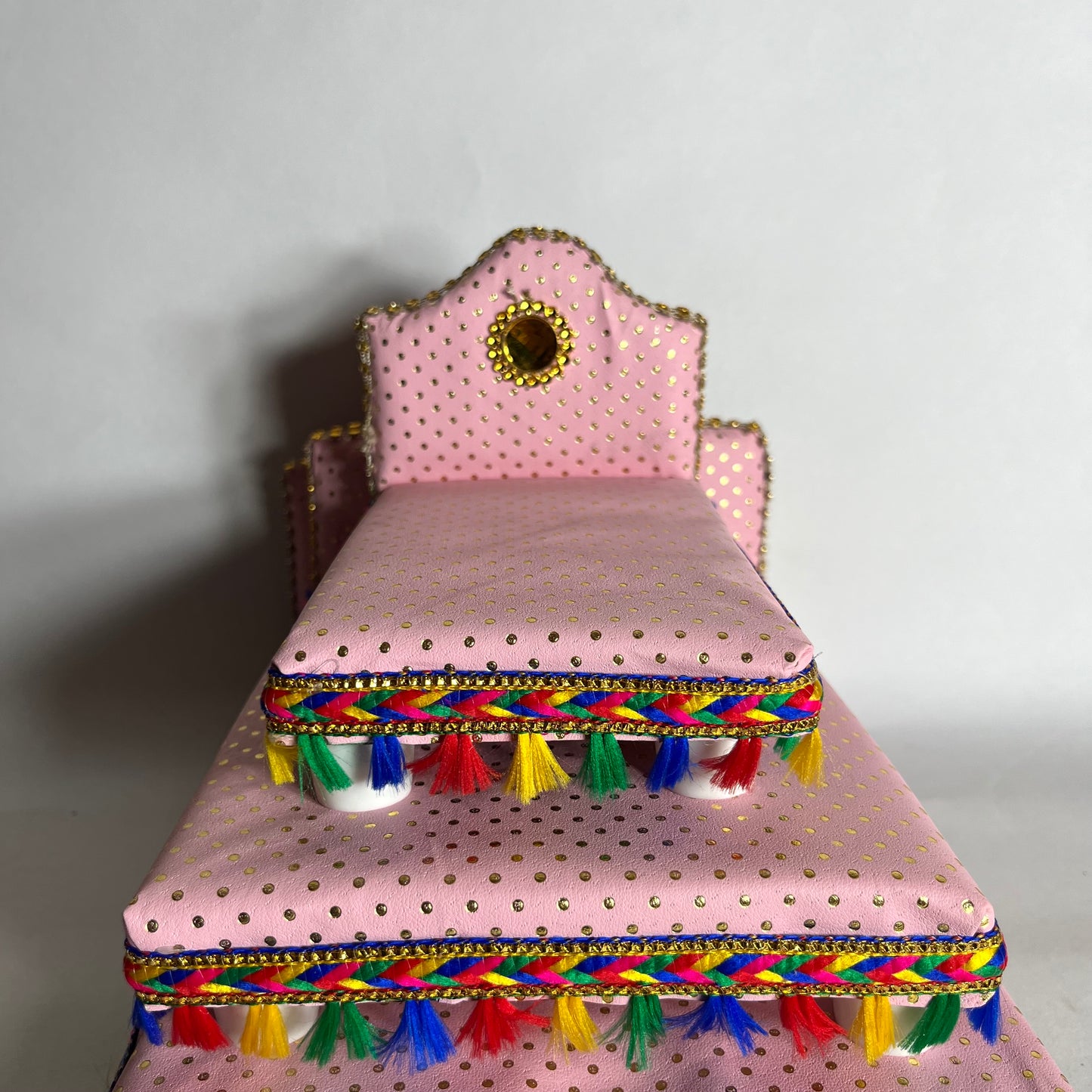 Thakur Ji Pink Bed Set