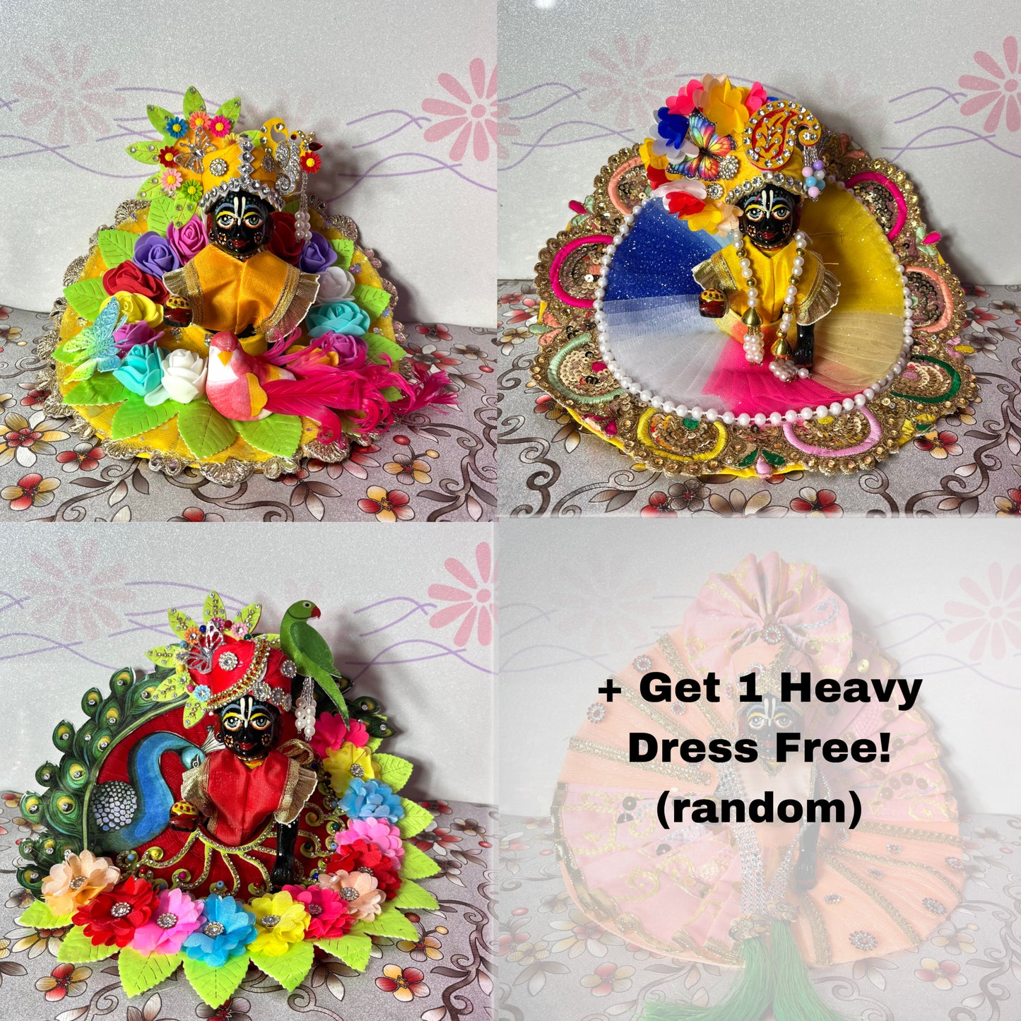 Janmashtami Special Thakur Ji Heavy Dress Combo (3+1)