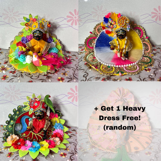 Janmashtami Special Thakur Ji Heavy Dress Combo (3+1)