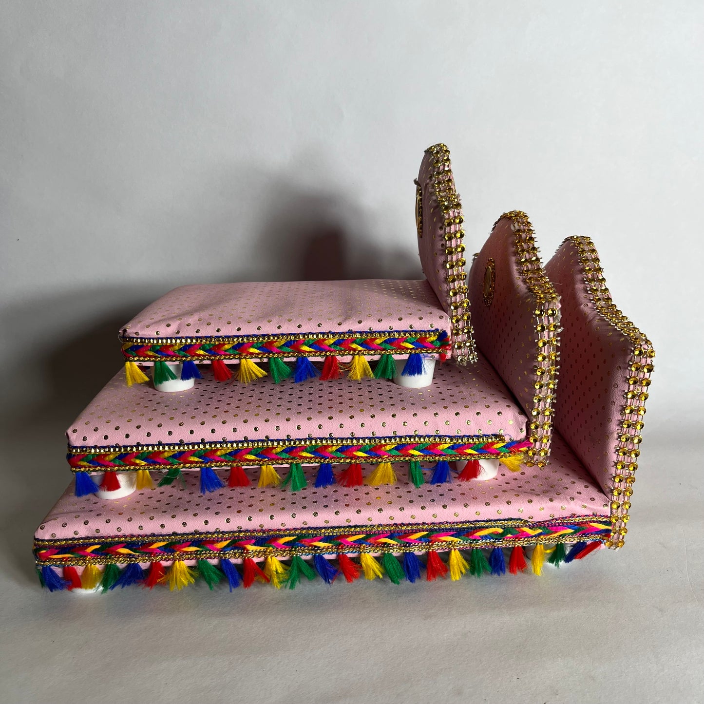 Thakur Ji Pink Bed Set