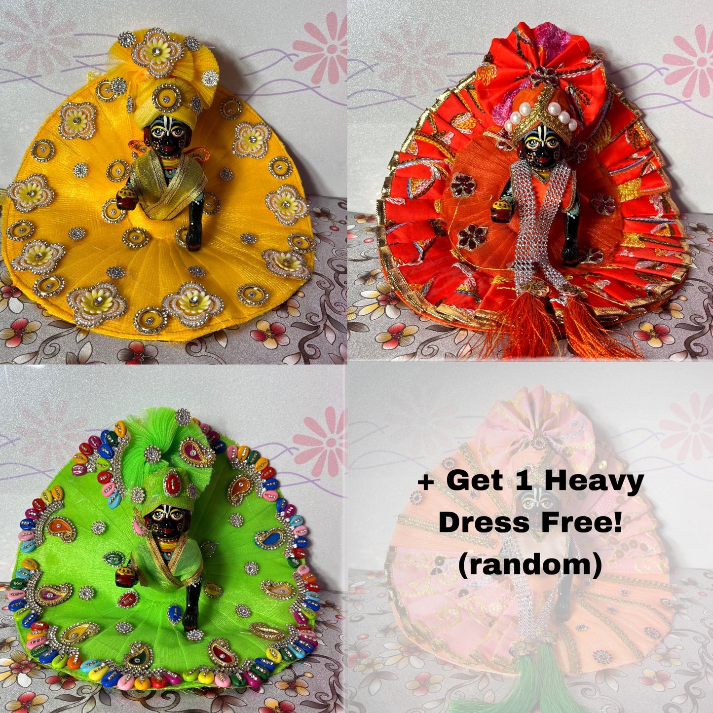 Janmashtami Special Thakur Ji Heavy Dress Combo (3+1)