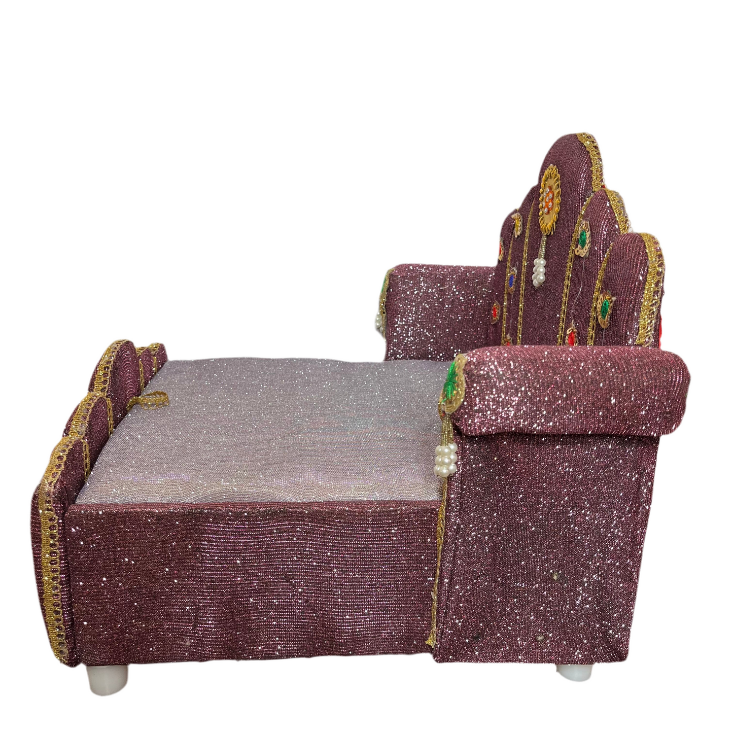 Royal Glitter Velvet Thakur Ji Bed Size 9-12