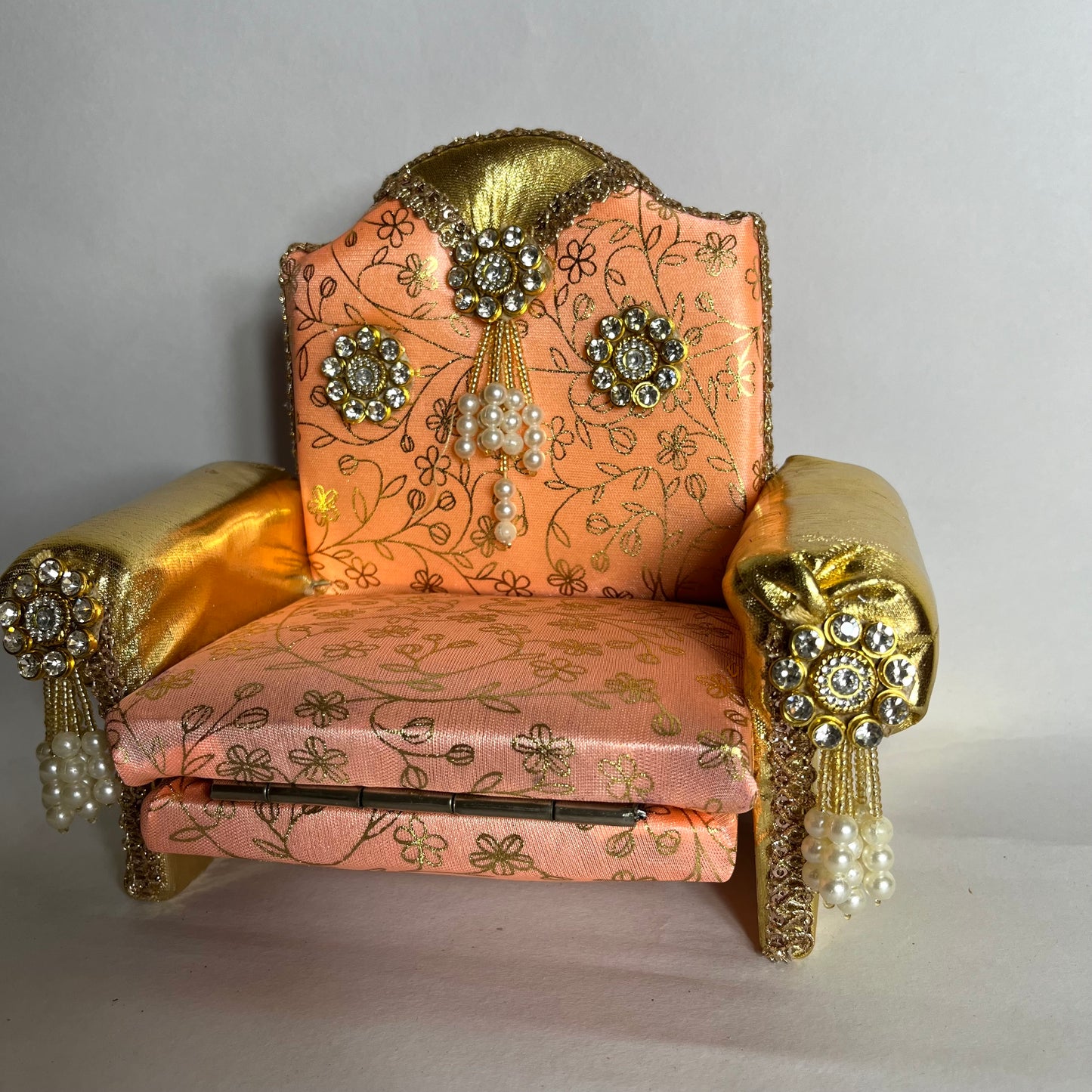 Thakur Ji Sofa-Bed Peach Singhasan