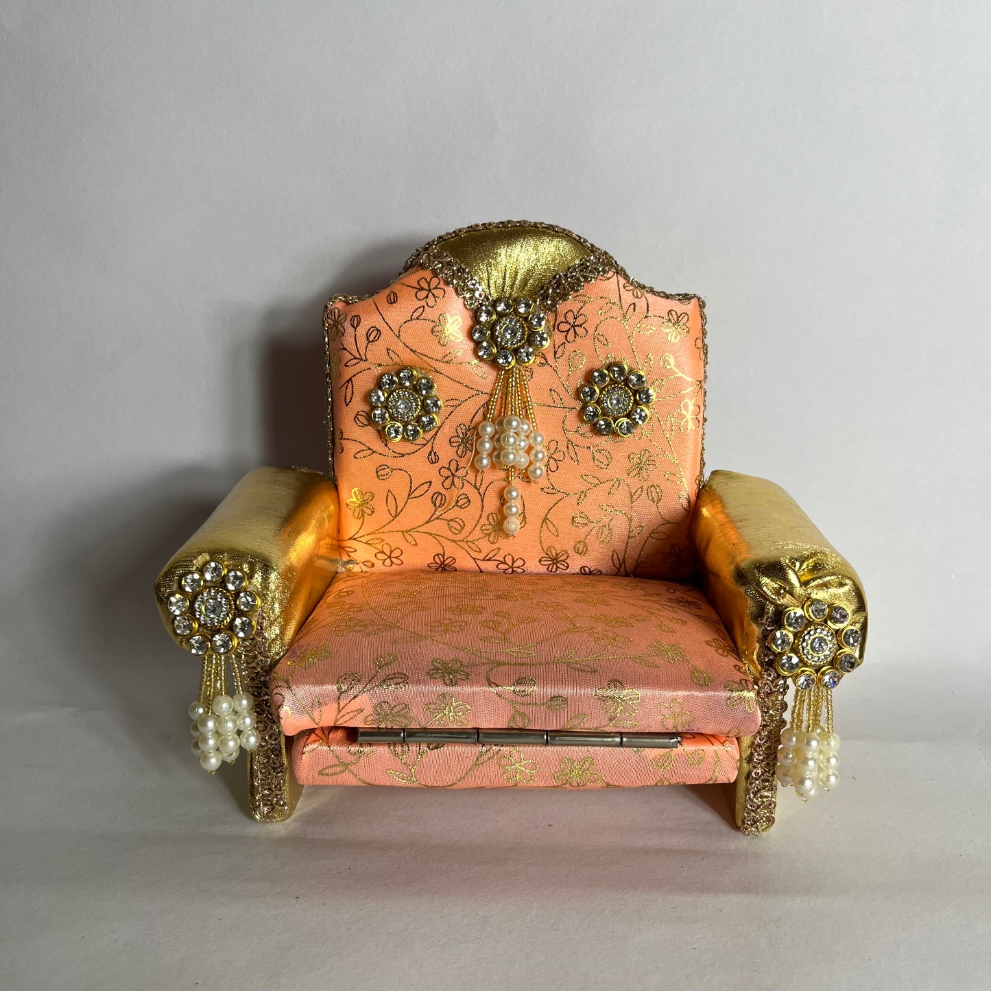 Thakur Ji Sofa-Bed Peach Singhasan