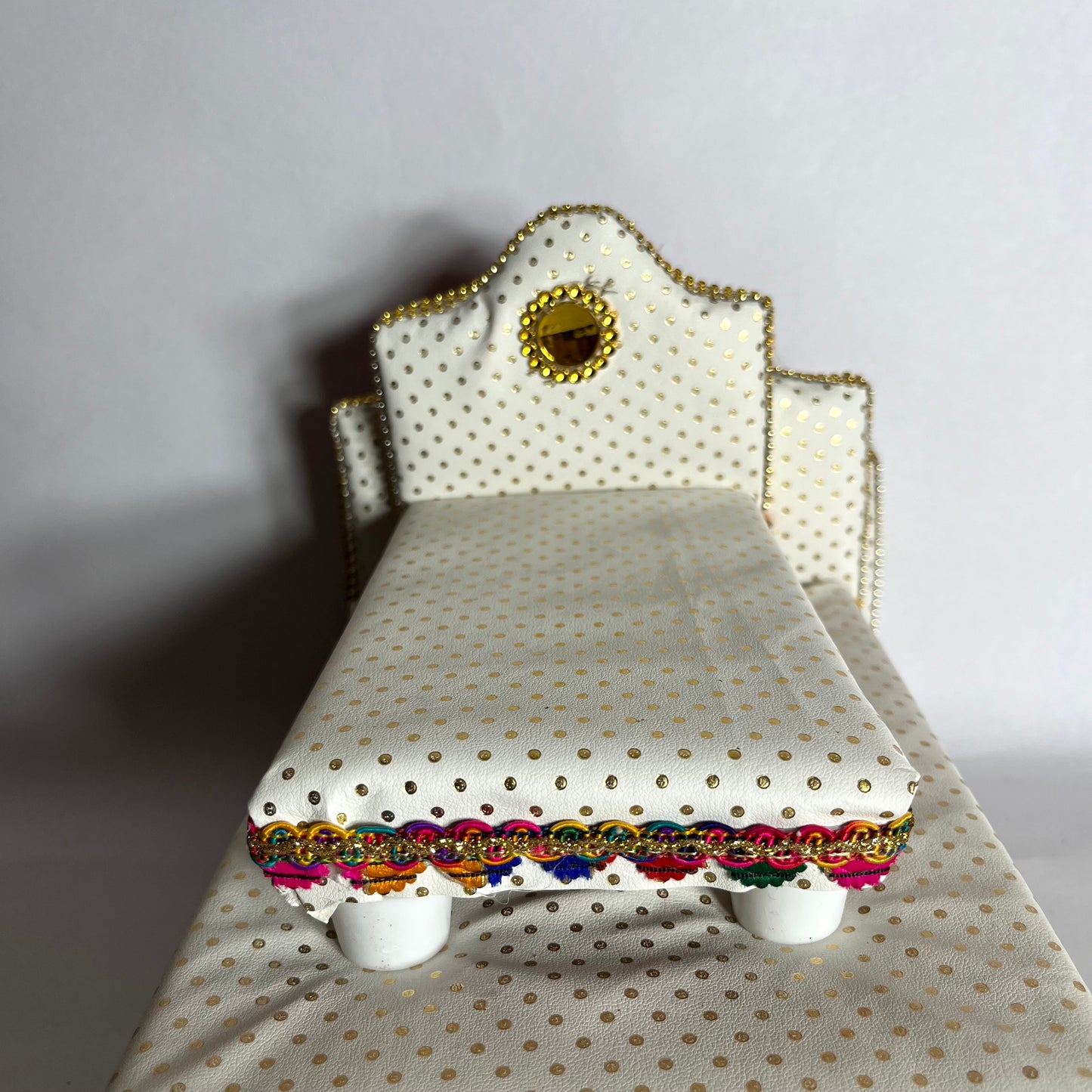 Thakur Ji White Bed Set