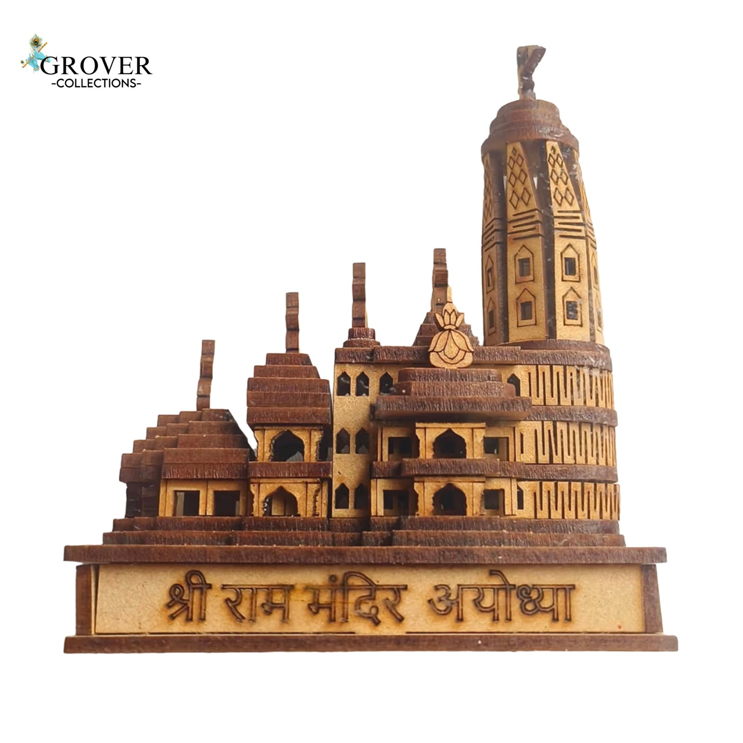 Handcrafted Wooden Ram Mandir for Home Temple