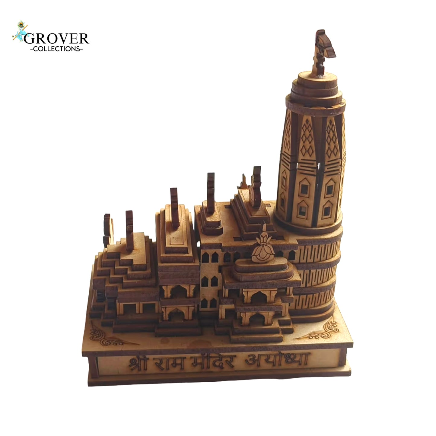 Handcrafted Wooden Ram Mandir for Home Temple
