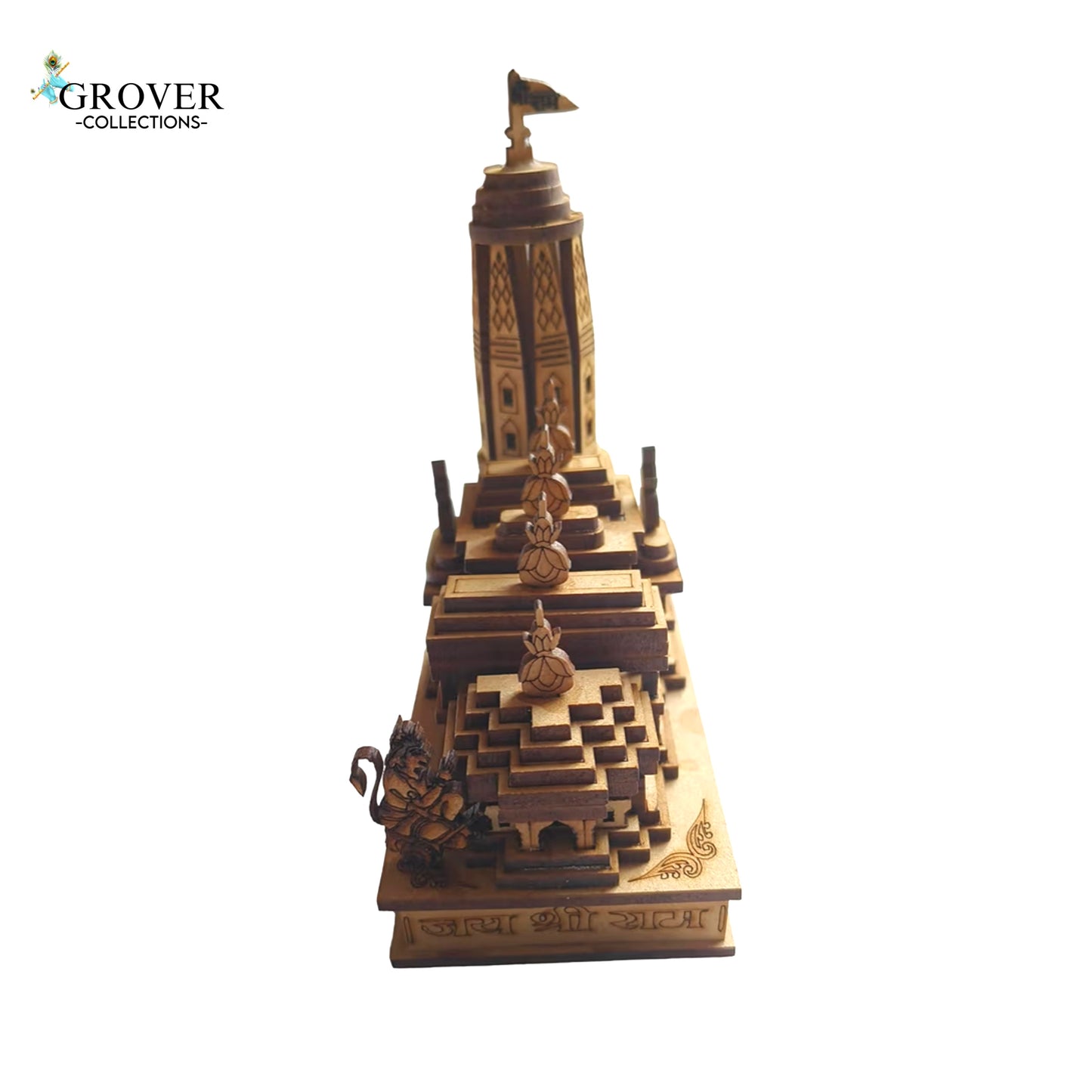 Handcrafted Wooden Ram Mandir for Home Temple