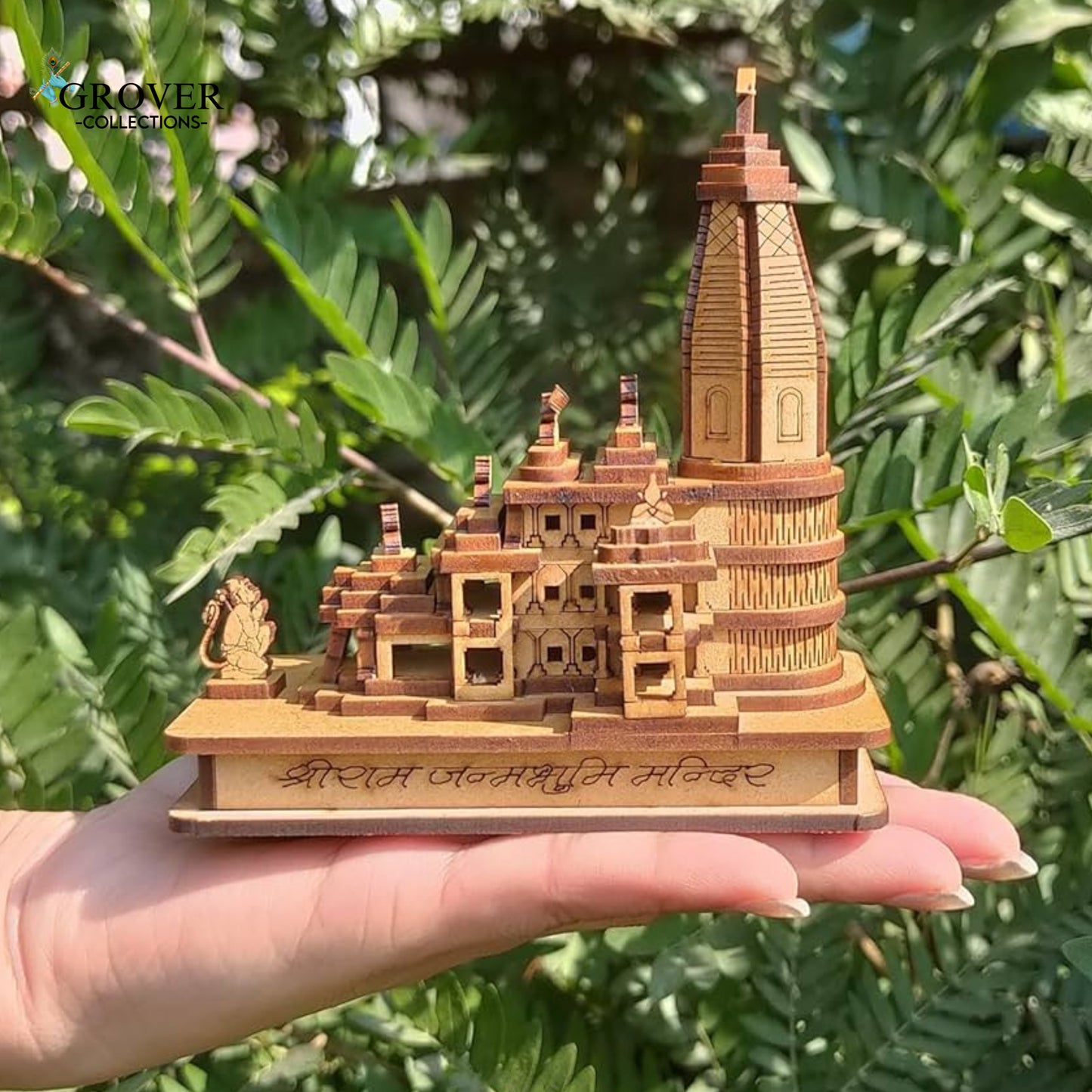 Handcrafted Wooden Ram Mandir for Home Temple