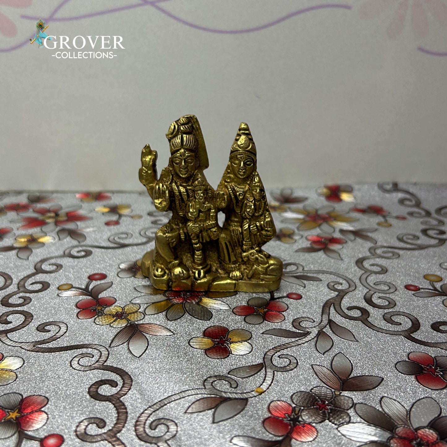 DIVINE SHIV PARVATI IDOL IN BRASS