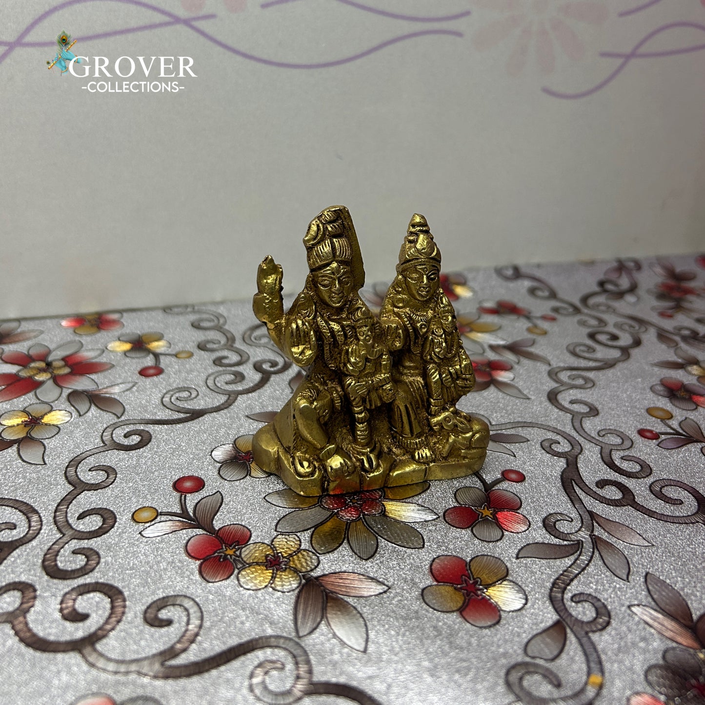 DIVINE SHIV PARVATI IDOL IN BRASS