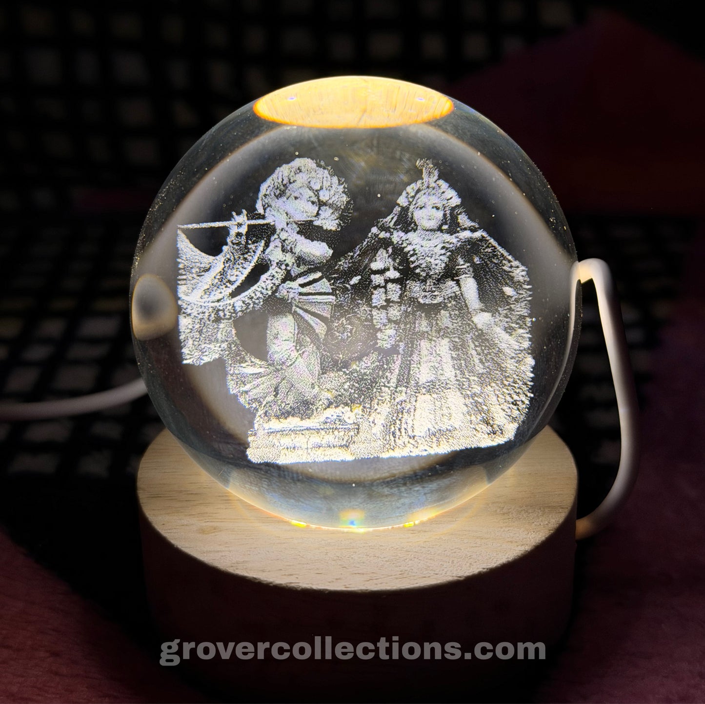 Radha Krishna 3D Crystal Ball