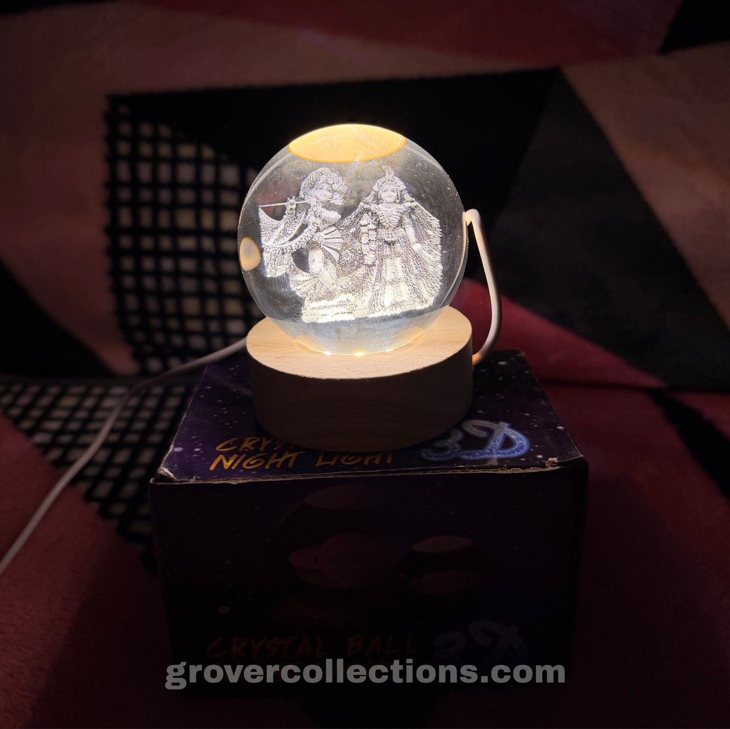 Radha Krishna 3D Crystal Ball