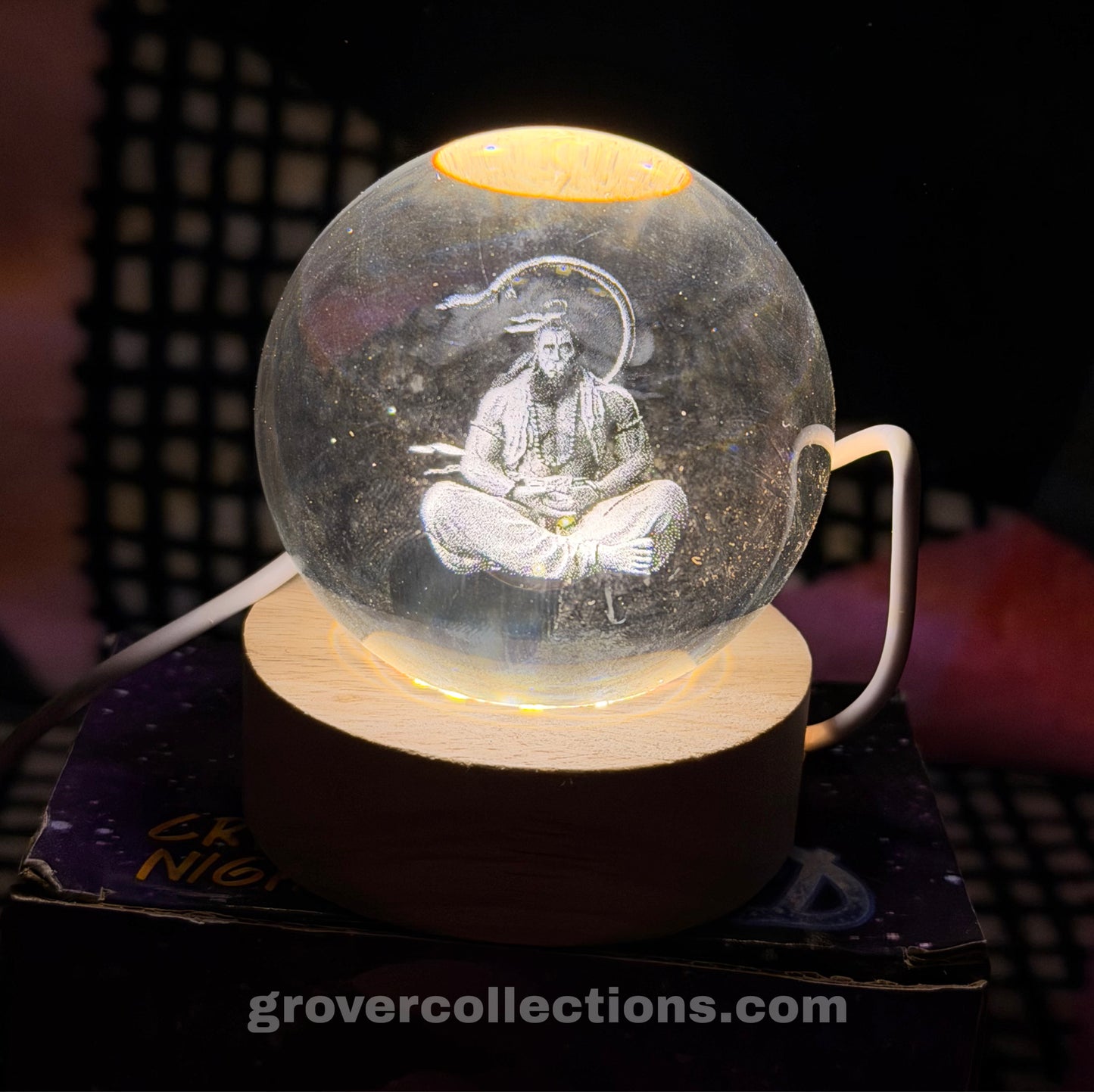 Hanuman Ji 3D Crystal Ball