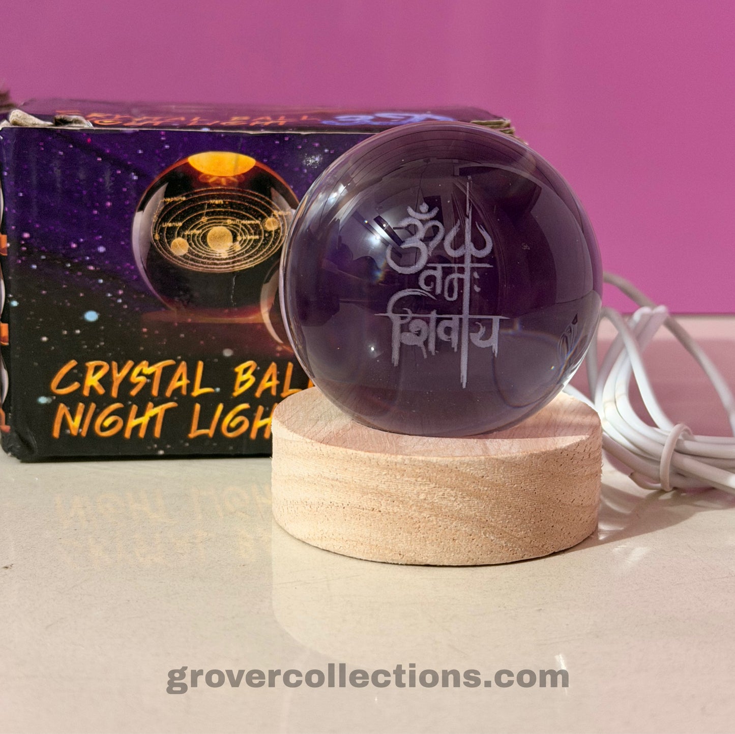 ॐ नमः शिवाय 3D Crystal Ball