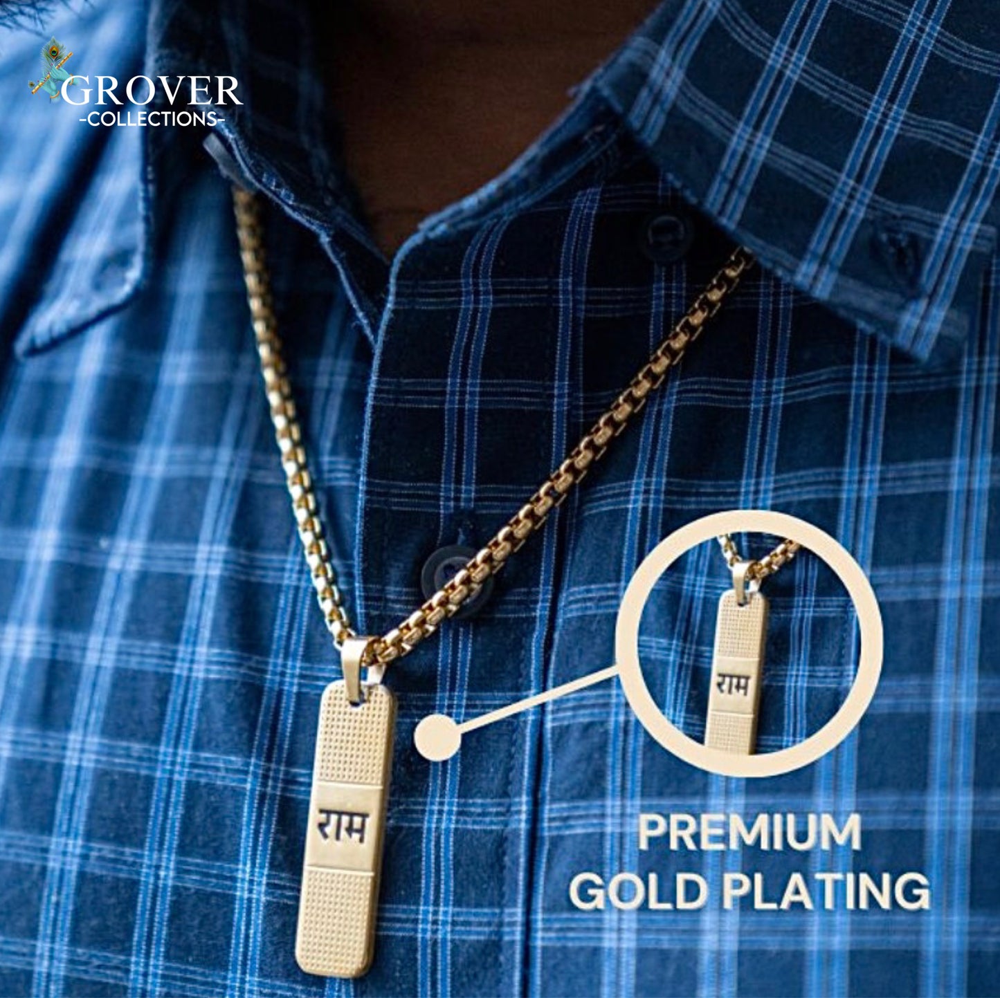 Shri Ram Naam Locket with Chain