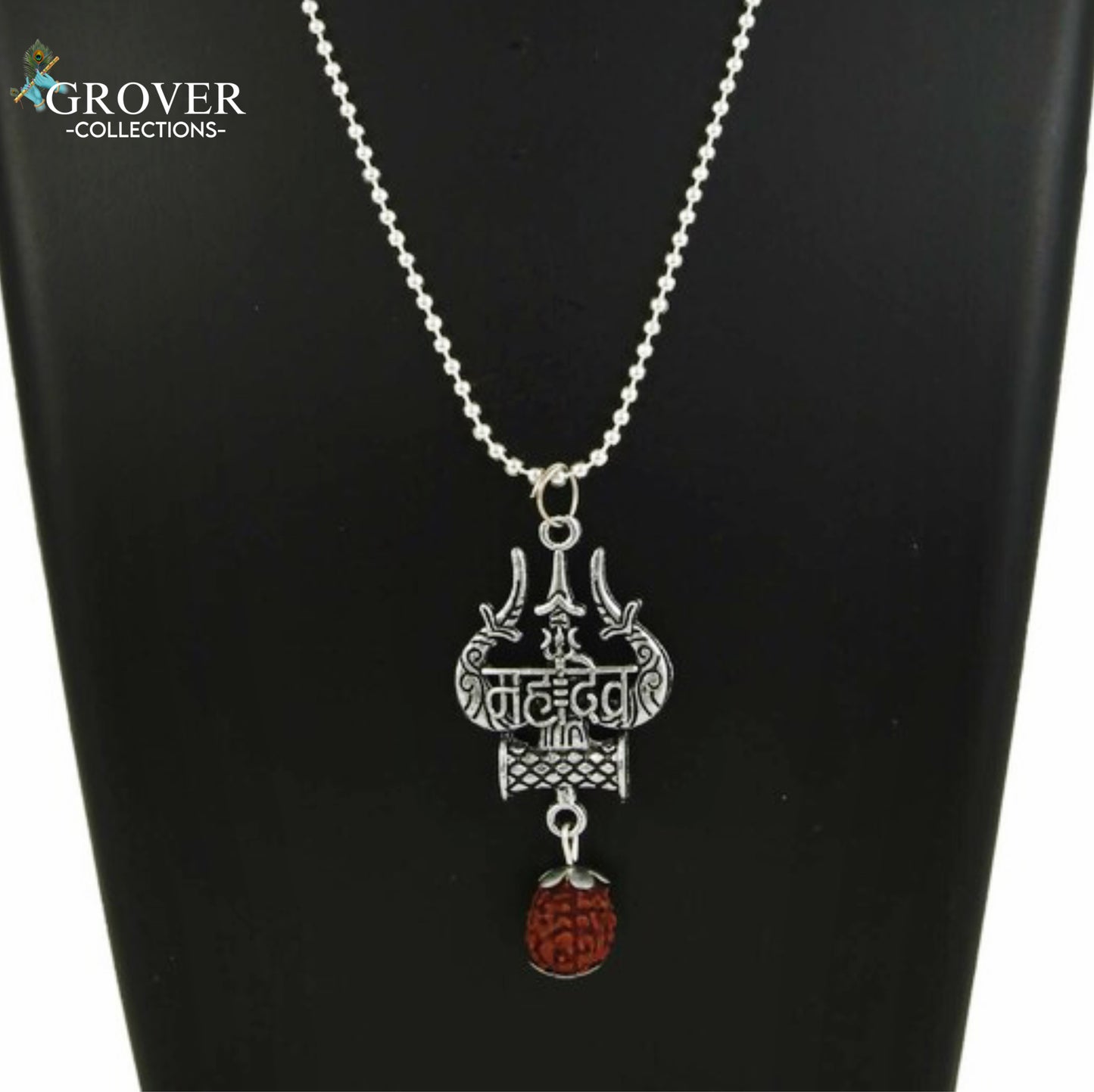 Mahadev Trishul Rudraksha Pendant with Chain
