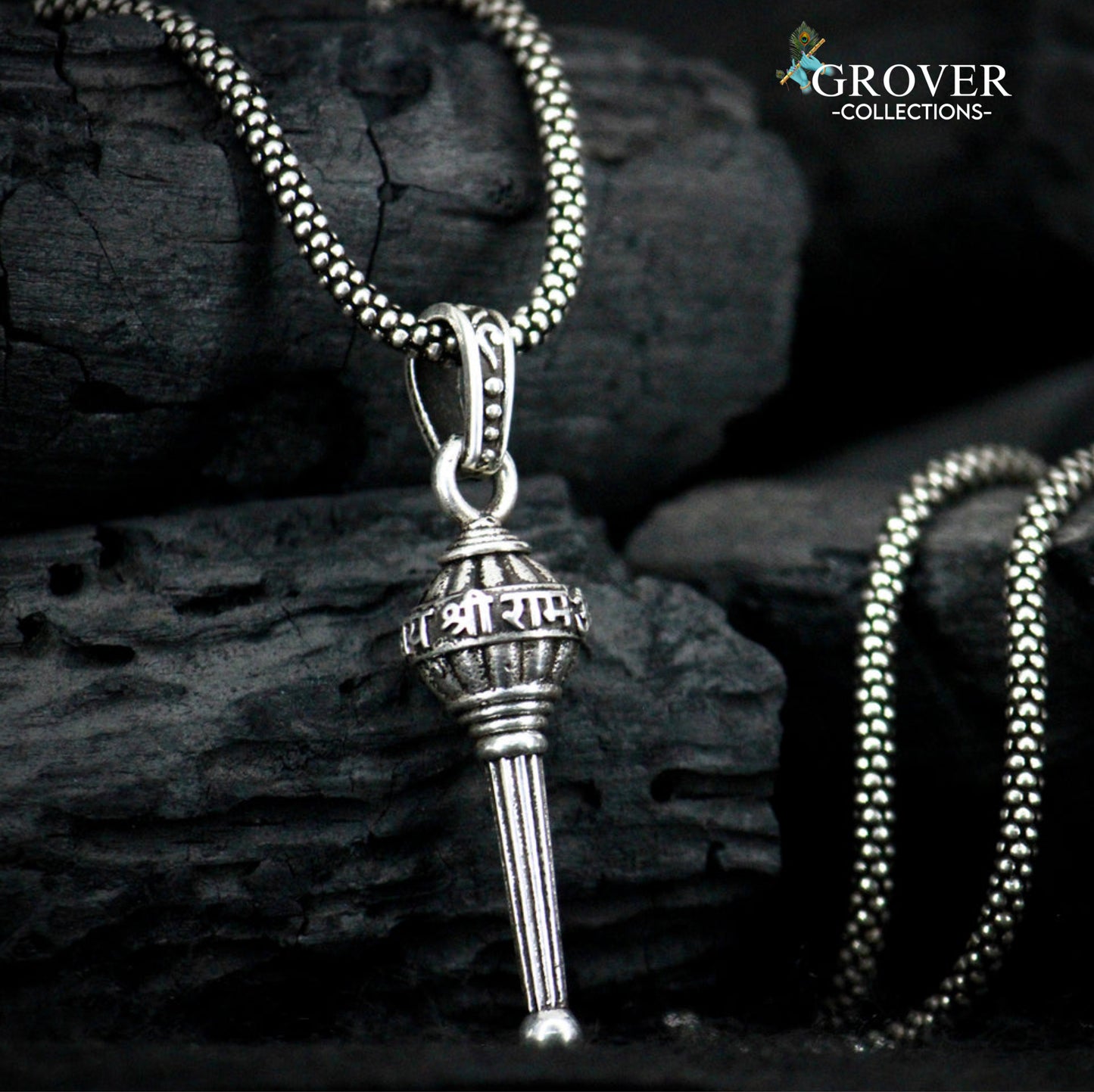 Hanuman Gada Pendant with Chain