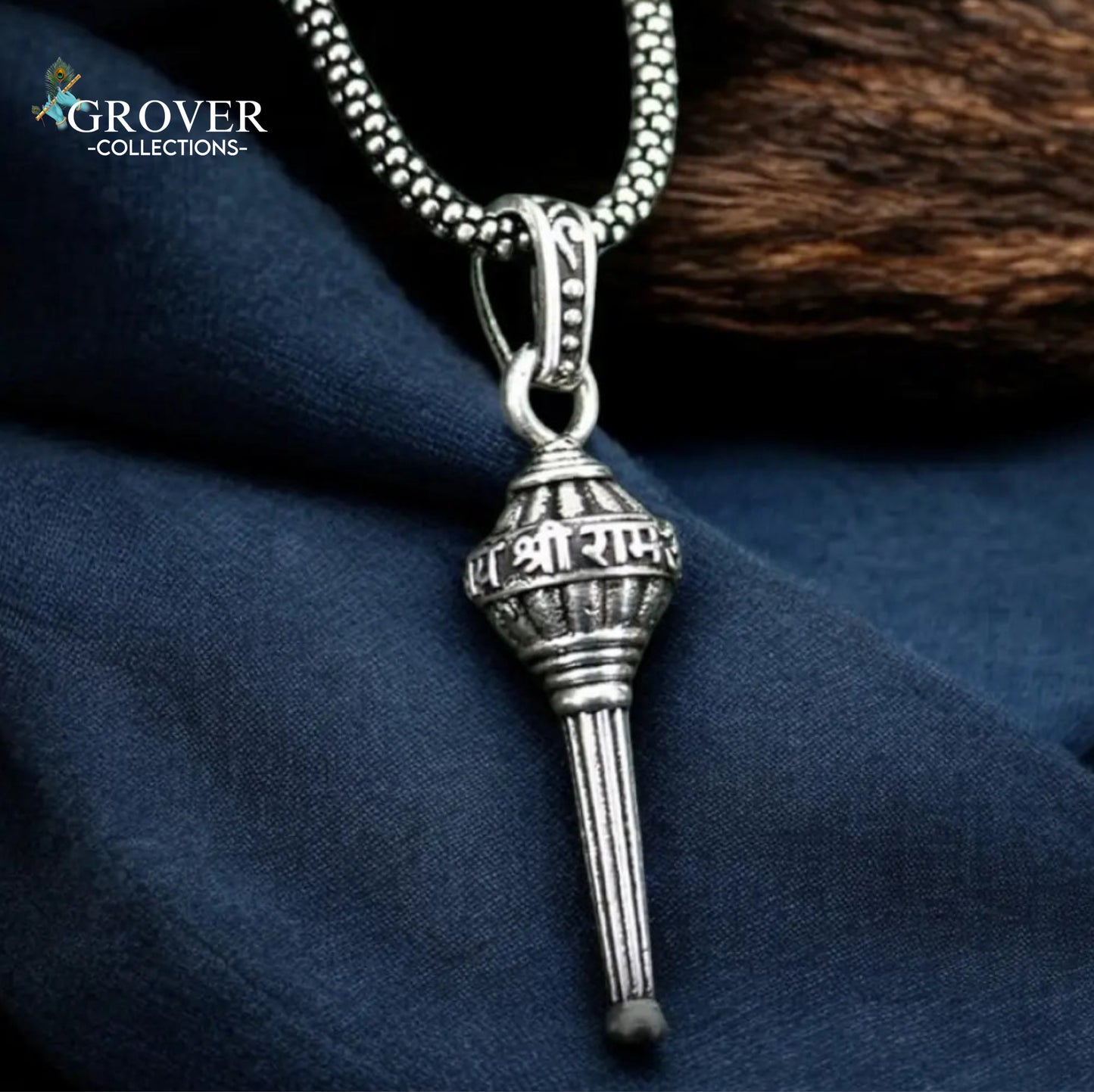 Hanuman Gada Pendant with Chain