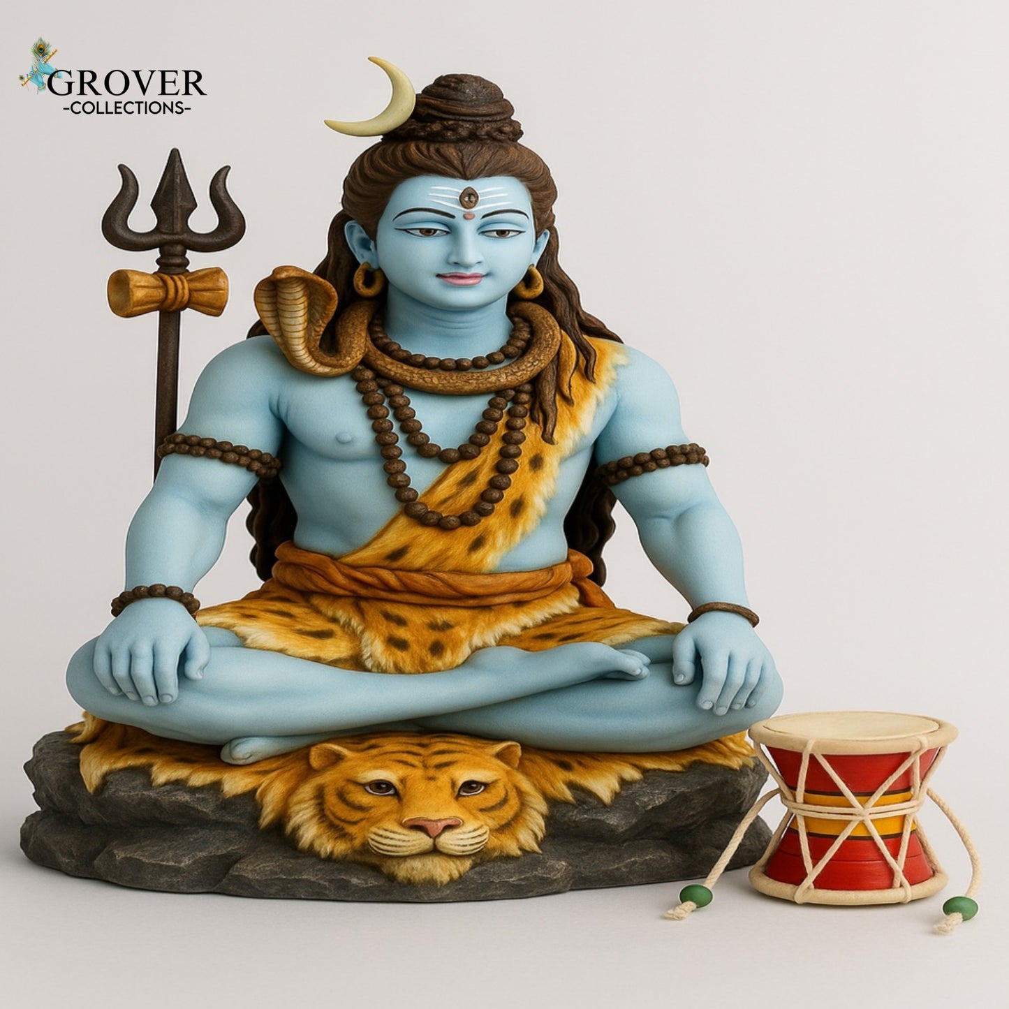 HANDCRAFTED SHIVJI WOODEN DAMRU