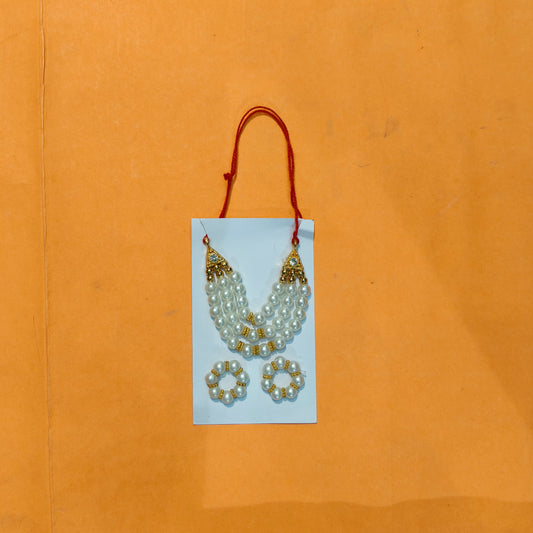 White Mala Kangan Set for Laddu Gopal Size 5 to 10