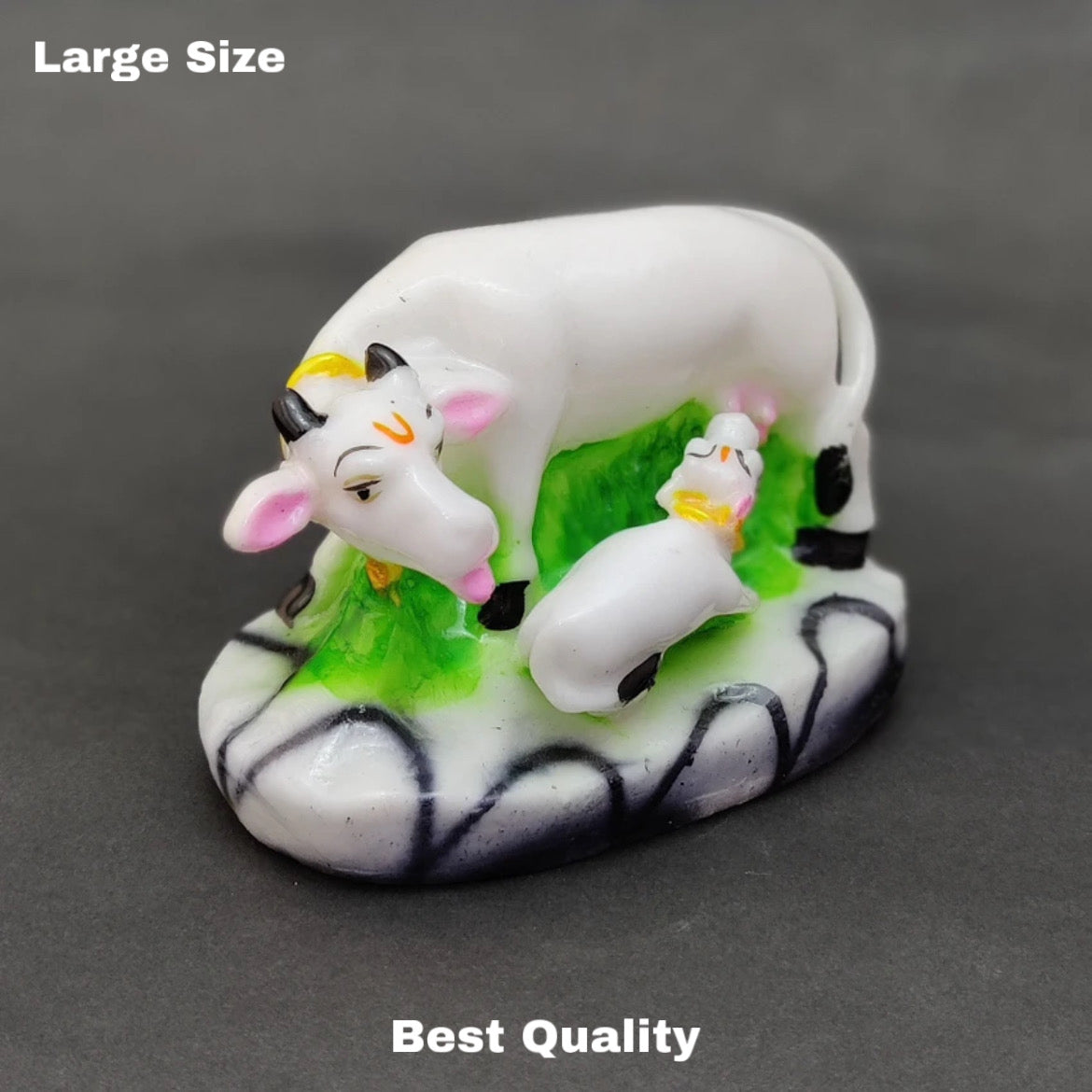 Kamdhenu Cow with Calf Idol (Large Size)