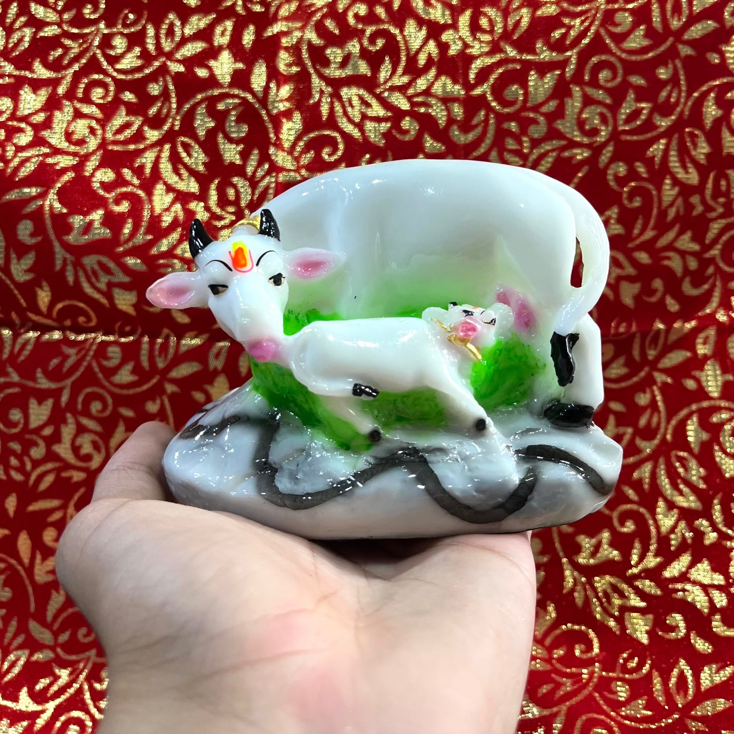 Kamdhenu Cow with Calf Idol (Large Size)