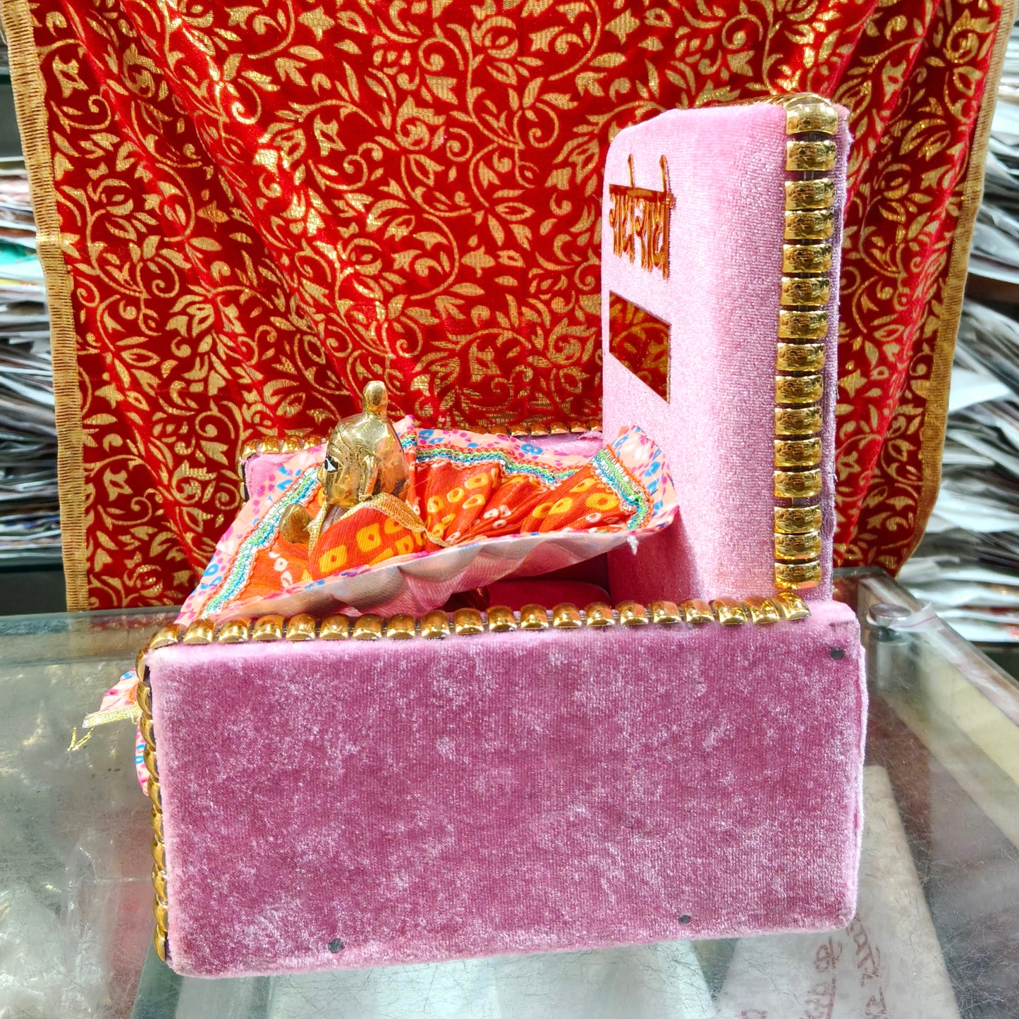 Premium Velvet Laddu Gopal Singhasan for Size 0-6