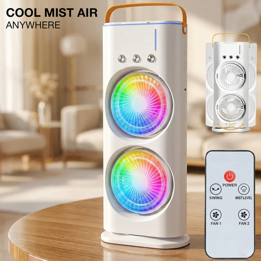Portable Mini Double Sided Air Cooler And Mist